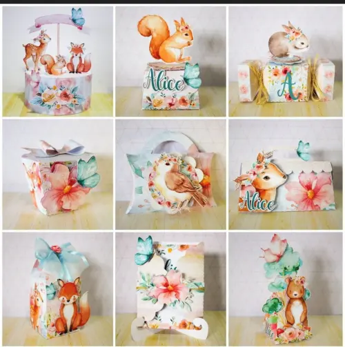 Arquivo de Corte kit bosque encantado aquarela