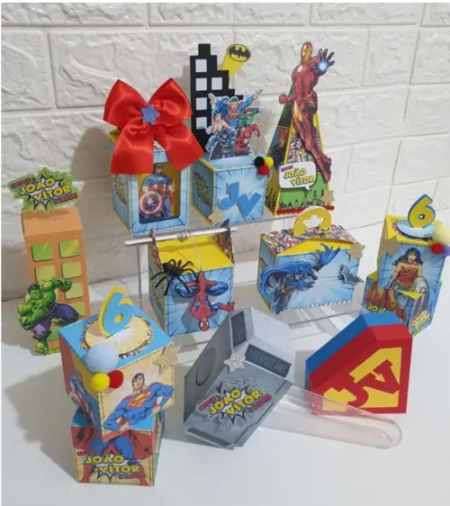 Arquivo de Corte kit Super Herois aquarela