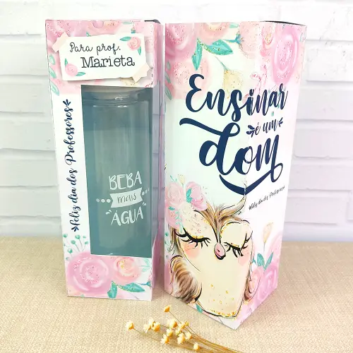 Arquivo de Corte Caixa para garrafa dia dos Professores