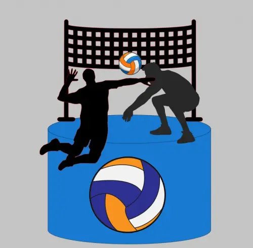 Arquivo de Corte Topo de Bolo Vôlei de Praia