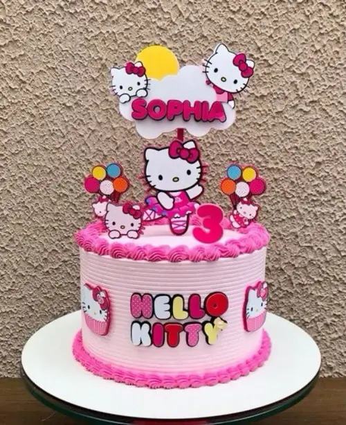 Arquivo de corte topo de bolo hello kit