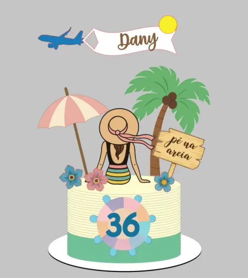 Arquivo de Corte Topo de bolo ferias praias