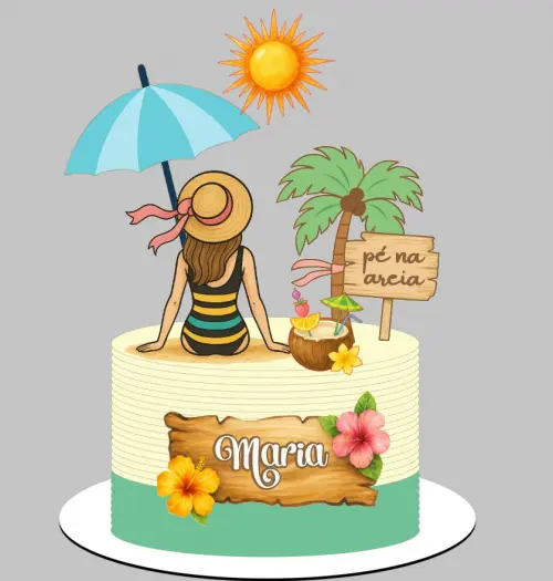 Topo Bolo Sonho de Ferias Studio e pdf