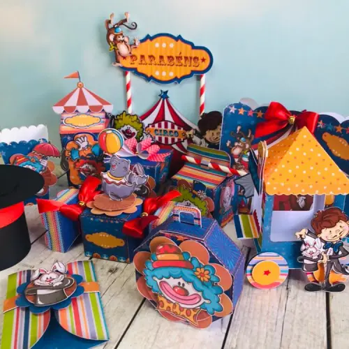 Arquivo de Corte Silhouette Circo menino