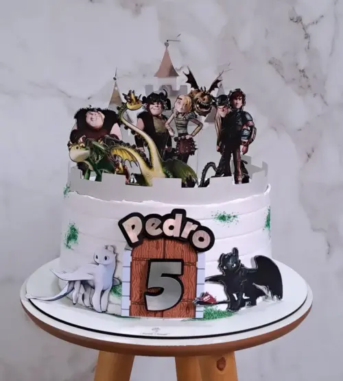 Topo de Bolo Como Treinar Seu Dragão