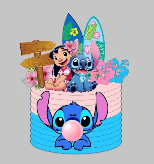 Arquivo de corte topo Lilo e Stitch chiclete