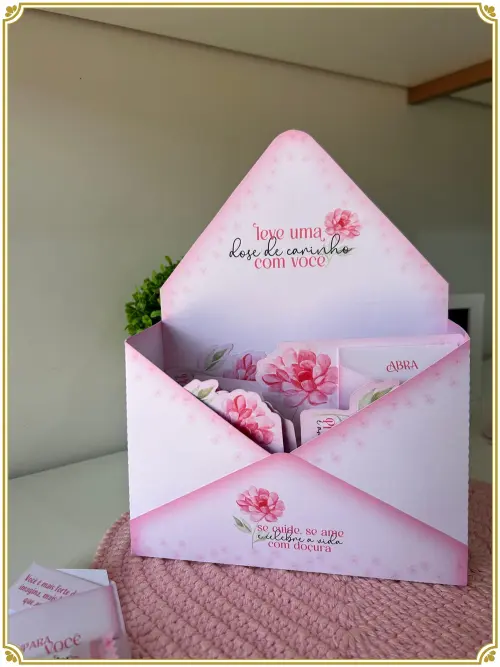 arquivo digital caixa envelope outubro rosa