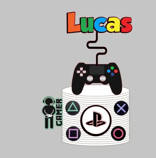 Arquivo de corte Topo de bolo Video Game