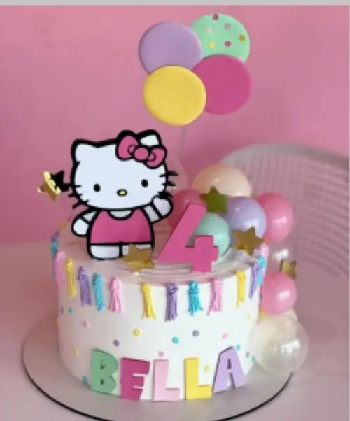 Arquivo de corte topo de bolo hello balões