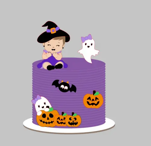 Arquivo de corte topo halloween baby menina