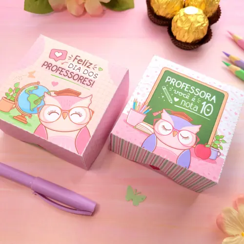 Arquivo de Corte  caixinha dia dos professores