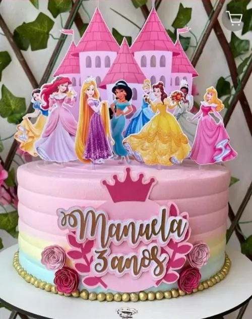Arquivo de Corte Topo de Bolo princesas disney