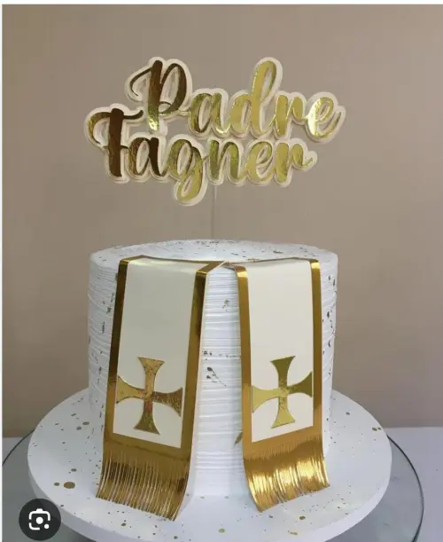 Arquivo de Corte Topo de Bolo Padre Estola