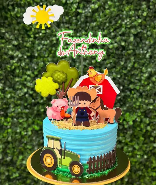 Arquivo de corte topo de bolo fazendinha