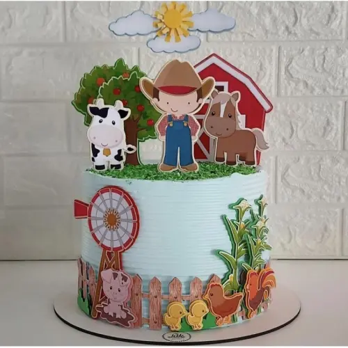 Arquivo de corte topo de bolo fazendinha