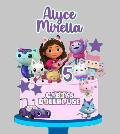 Topo de Bolo  casa mágica da Gabby
