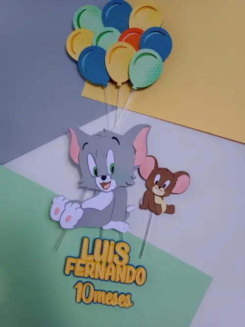 Topo de Bolo tom e jerry em camadas