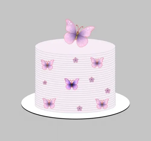 Arquivo Topo de Bolo  borboletas lilas