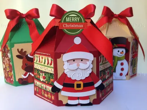 Arquivo de Corte Caixas Panetone de Natal 500g