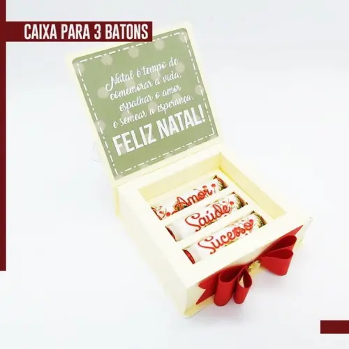 Arquivo de Corte caixa 3 baton de natal