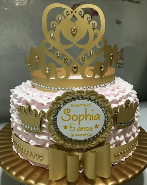 Arquivo de corte topo de bolo coroa princesa