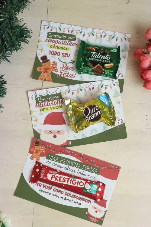 Arquivo de Corte Cartão de Natal Chocolate