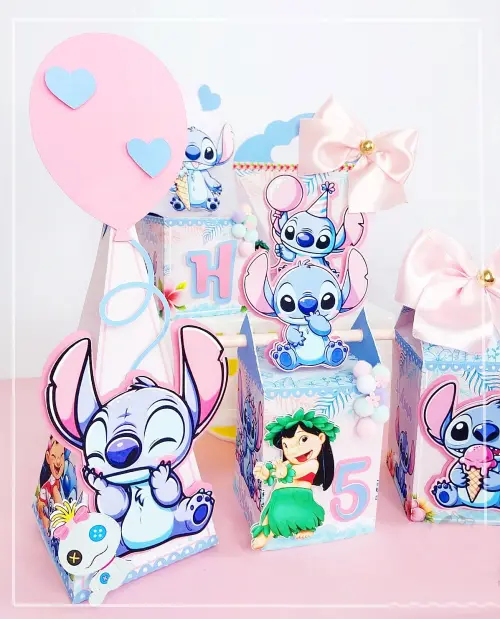 Arquivo de Corte kit lilo stitch aquarela