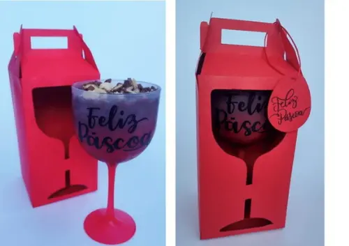 Arquivo de Corte Caixa para taça de Vinho