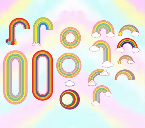 Arquivo de corte combo arco iris