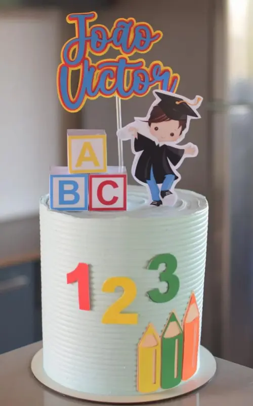 Arquivo de Corte topo Formatura Abc menino