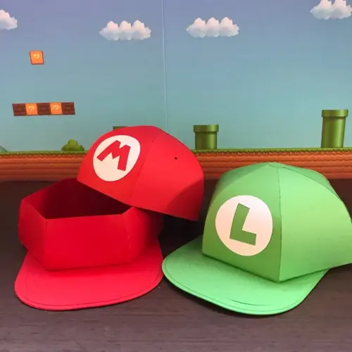 Arquivo de Corte Caixa Boné Super Mario