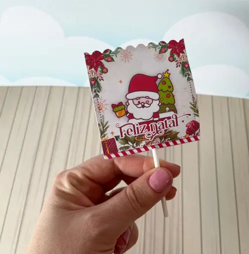 Arquivo de corte capa pirulito natal