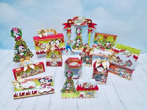 Arquivo de corte kit natal mickey e minnie