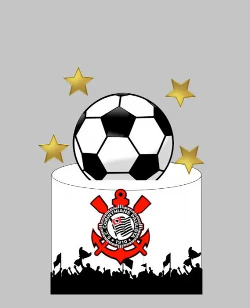 Arquivo de Corte Topo de bolo corinthians torcida