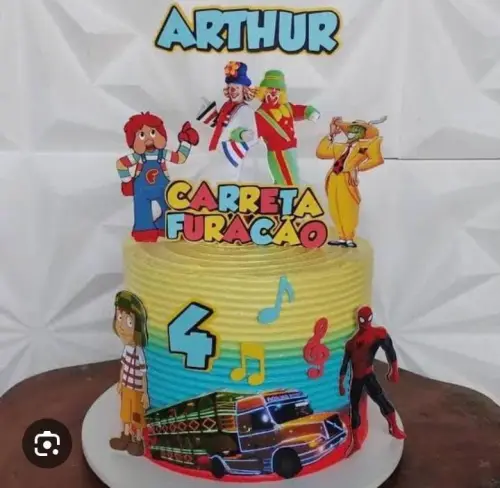 Arquivo de corte topo de bolo carreta fofão