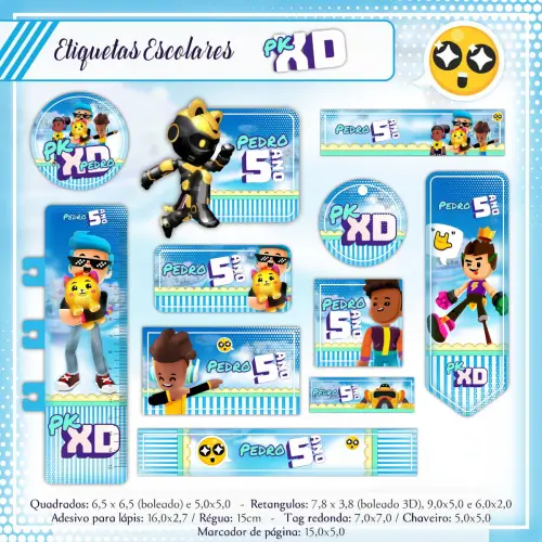 Aquivos digitais etiqueta escolar pk dx menino