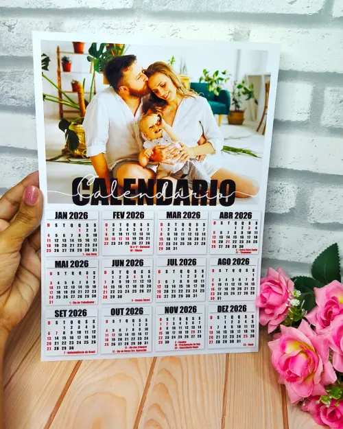 Arquivo Digital Calendário A4 2026