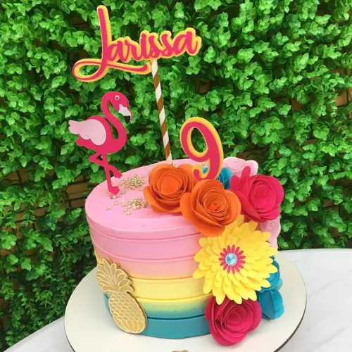 Arquivo de Corte topo Flamingo em camadas