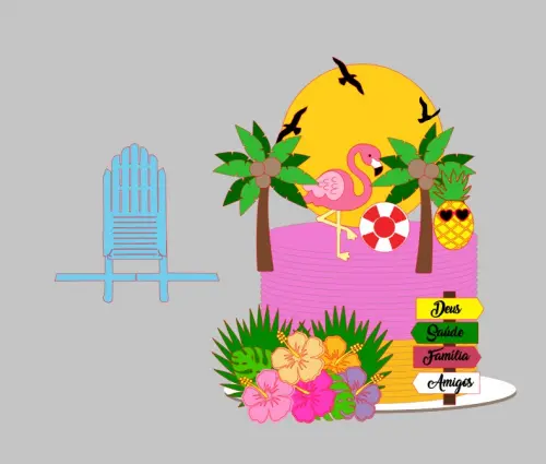 Arquivo de corte Topo de bolo tardezinha