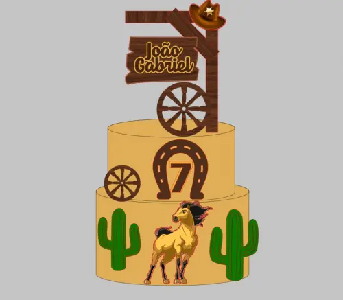 Arquivo de Corte Topo de bolo Spirit menino