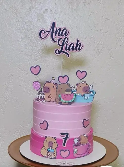 Arquivo de corte topo de bolo capivara cute