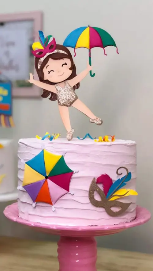 Arquivo de corte topo de bolo carnaval bailarina