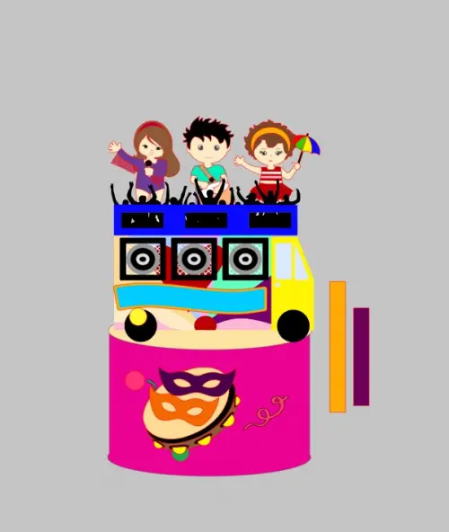 Arquivo de corte topo de bolo trio eletrico