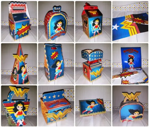 Arquivo de corte kit festa  mulher maravilha