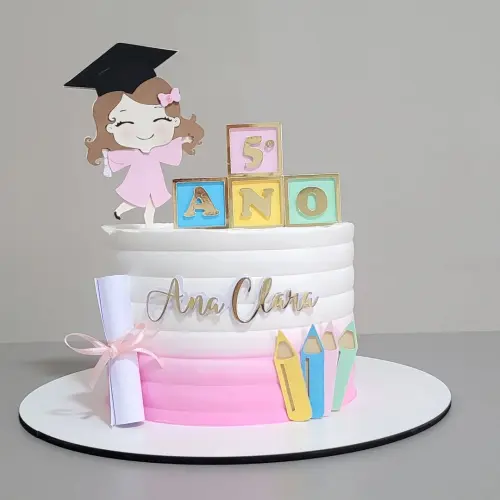 Arquivo de corte topo Abc Menina em camadas