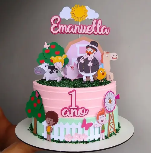 Arquivo de corte topo de bolo  mundo bita menina