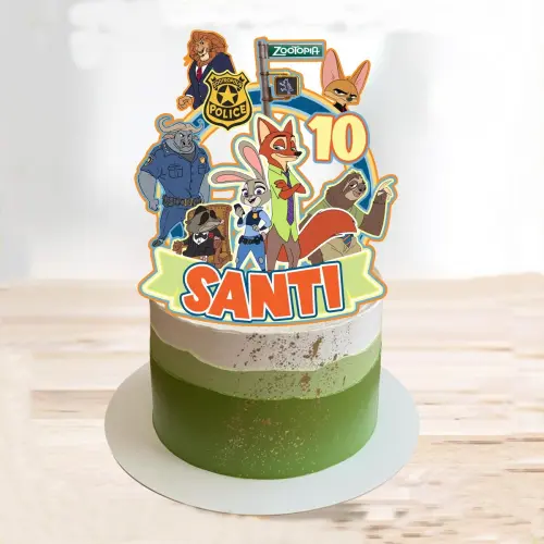 Arquivo de Corte Topo de Bolo 1 - Zootopia