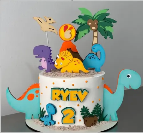 Arquivo de corte topo de bolo dinonossauro