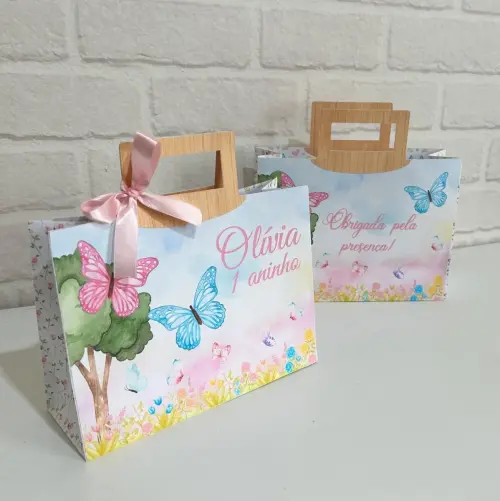 Arquivo de Corte sacolinha jardim aquarela