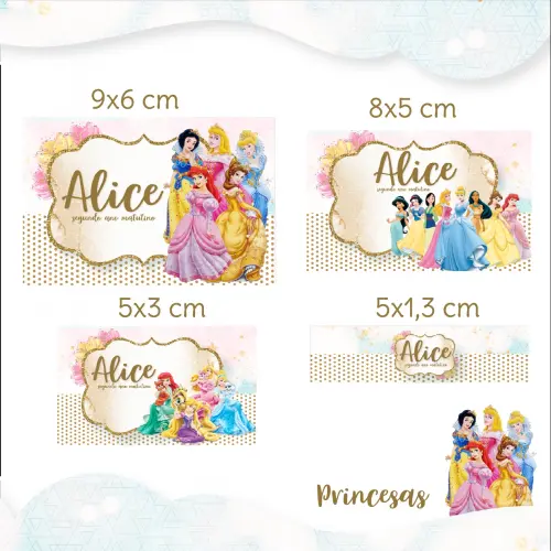 Arquivo digital Etiqueta princess